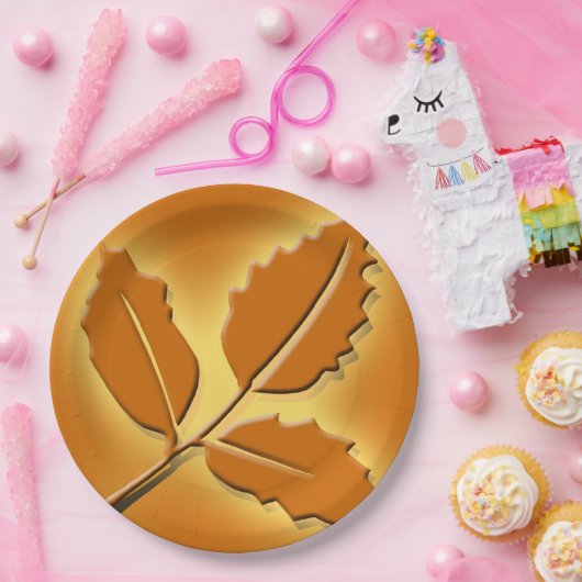  herfst elastisch design met twitteraars papieren bordje (Feest)