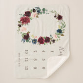 Herfst Elegance Baby Milestone Sherpa Deken (Voorkant)