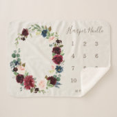 Herfst Elegance Baby Milestone Sherpa Deken (Voorkant (horizontaal))