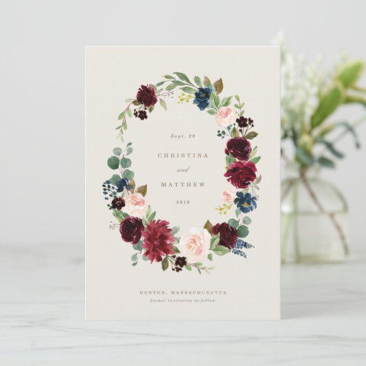 Herfst Elegance Bewaar de datum Menu (Staand voorkant)