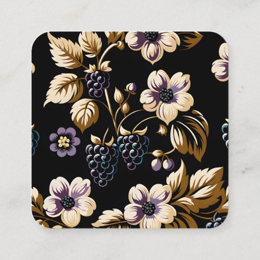 Herfst Elegance Blackberry & Blooms Vrijgezellenfe Informatiekaartje (Achterkant)