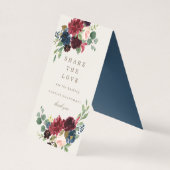 Herfst Elegance Deel het Liefde Tafelteken Kaart (Voorkant)