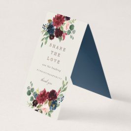 Herfst Elegance Deel het Liefde Tafelteken Kaart