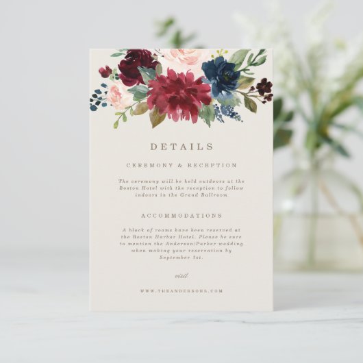 Herfst Elegance Details Kaart (Staand voorkant)