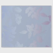 Herfst Elegance | Dusty Blue Paarse Leaves Ephemer Cadeaupapier (Vlak)