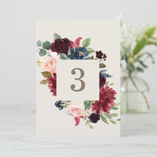 Herfst Elegance Tabelnummers Menu (Staand voorkant)