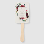 Herfst Elegance Trouwprogramma Fan Handwaaier (Voorkant)