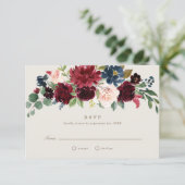 Herfst Elegance Wedding RSVP Kaart (Staand voorkant)