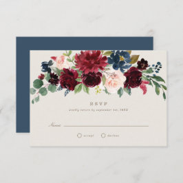 Herfst Elegance Wedding RSVP Kaart