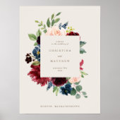 Herfst Elegance Wedding Welcome Sign Poster (Voorkant)