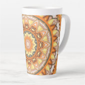 Herfst Elegant Fall Mandala Ontwerp Patroon Boho Latte Mok (Rechterhoek)