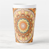 Herfst Elegant Fall Mandala Ontwerp Patroon Boho Latte Mok (Voorkant)