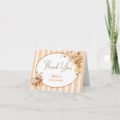 Herfst Elegant pompoen Baby shower Dank u kaart (Voorkant)