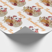 Herfst Elegant Pumpkin Cadeaupapier (Hoek)