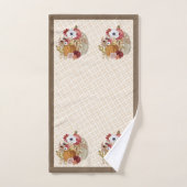 Herfst Elegant Pumpkin Waterverf Thanksgiving Bath Bad Handdoek (Handdoek)