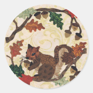 Herfst Elegant Ronde Sticker
