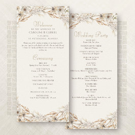 Herfst Elegant Wildflowers Trouwprogramma