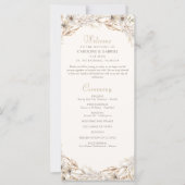 Herfst Elegant Wildflowers Trouwprogramma (Voorkant)