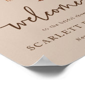 Herfst Elegante Bruiloftfeest Poster (Hoek)