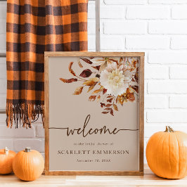 Herfst Elegante Bruiloftfeest Poster