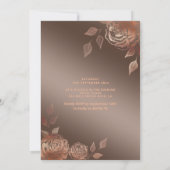 Herfst elegante moderne rozen lief zestien kaart (Achterkant)