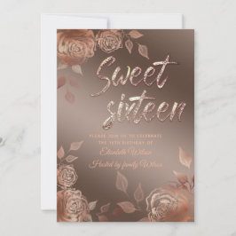 Herfst elegante moderne rozen lief zestien kaart