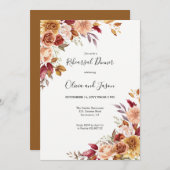 Herfst elegante repetitie Dinner Invitation Kaart (Voorkant / Achterkant)