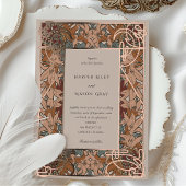 Herfst Elegantie Art Nouveau bruiloft Folie Uitnodiging