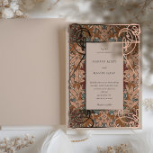 Herfst Elegantie Art Nouveau bruiloft Folie Uitnodiging