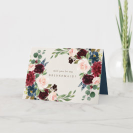 Herfst Elegantie Bruidsmeisje Kaart