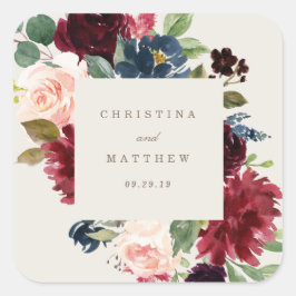 Herfst Elegantie Bruiloft Favor Sticker Label