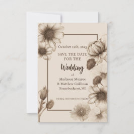 Herfst Elegantie Bruiloft Save The Date