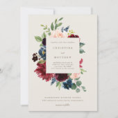 Herfst Elegantie bruiloft uitnodiging (Voorkant)