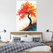 Herfst Elegantie Canvas Afdruk (Insitu (Slaapkamer))