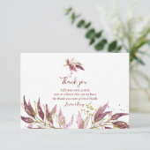 Herfst Elegantie Dank u kaarten (Staand voorkant)