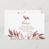 Herfst Elegantie Dank u kaarten (Voorkant / Achterkant)