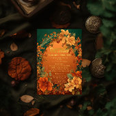 Herfst Elegantie Druïd Hill bruiloft details RSVP Kaartje