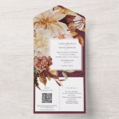 Herfst Elegantie, herfst bruiloft uitnodigen met Q All In One Uitnodiging (Binnen)