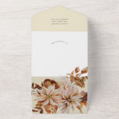 Herfst Elegantie, herfst bruiloft uitnodigen met Q All In One Uitnodiging (Buitenkant)