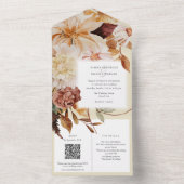 Herfst Elegantie, herfst bruiloft uitnodigen met Q All In One Uitnodiging (Binnen)