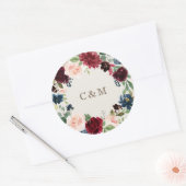 Herfst Elegantie Monogram Sticker Label (Envelop)