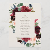 Herfst Elegantie Tafelnummer met Zitplaatsen (Voorkant)