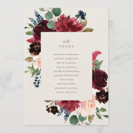 Herfst Elegantie Tafelnummer met Zitplaatsen