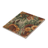 Herfst Elegantie: Thanksgiving Bloemenarrangement Tegeltje (Zijkant)