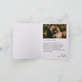 Herfst Elegantie Trouwen Gevouwen Dank u kaart (Binnen)