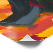 Herfst Elegantie: Vrouw met Dalmatiër in Regentsch Perfect Poster (Hoek)