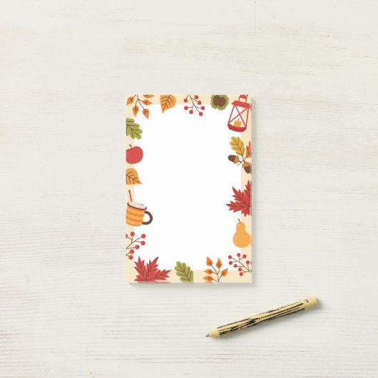 Herfst Elementen Nota's Post-it® Notes (Op bureau)