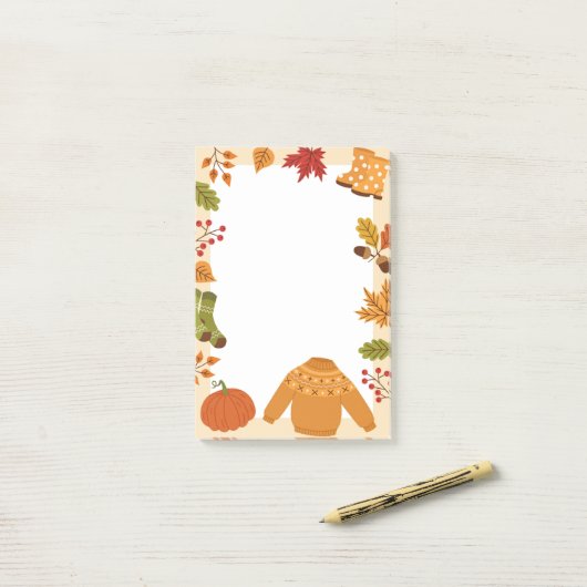 Herfst-elementen Post-it® Notes (Op bureau)