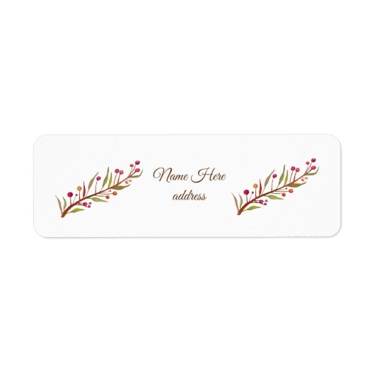 Herfst Elements, najaar aangepaste retourlabels Etiket (Voorkant)