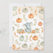 Herfst Elephant Baby shower Kaart (Achterkant)